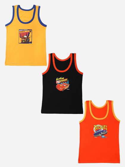 Bodycare Kids Pack Of 3
                    Boys Vest Round Neck Sleeveless