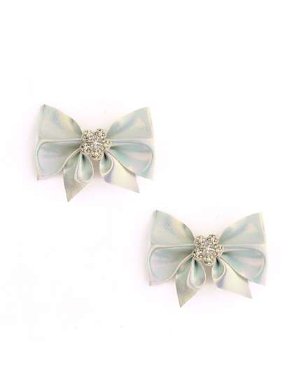 Daizy Girls Set Of 2
                      Shimmer Bow Hairclip Silver