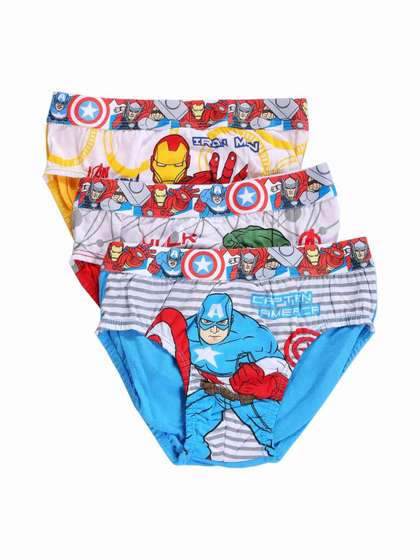 Bodycare Kids Boys Pack
                    Of 3 Avengersboys Briefssolid Assorted Briefs
                    KIA8505-PK009_P3