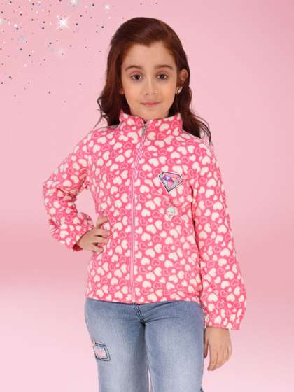 CUTECUMBER Girls Printed
                    High Neck Sweatshirt