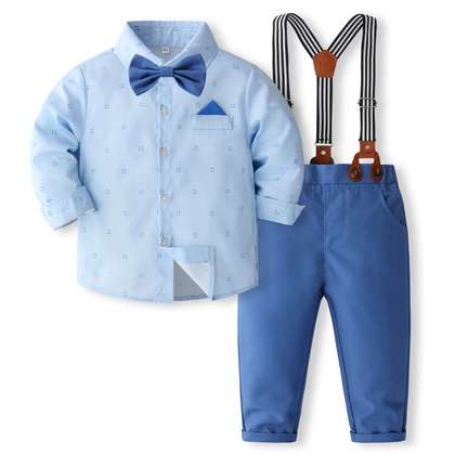StyleCast x Revolte Boys
                    Printed Pure Cotton Shirt With Trouser &
                    Suspenders