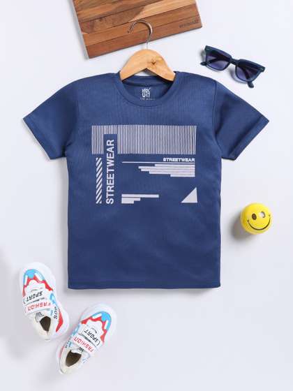 HRX by Hrithik Roshan
                    Boys Typography Printed T-shirt