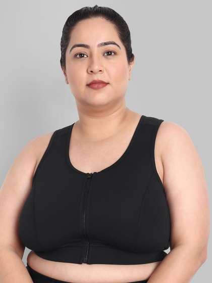 Skyria Plus Size
                        Front Zip Sports Bra
