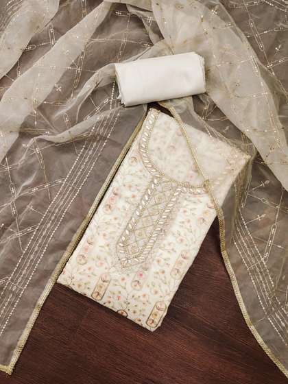 KALINI Embroidered Unstitched Dress Material