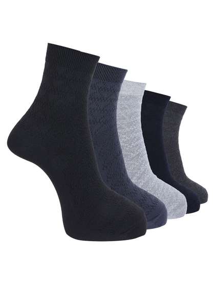 Dollar Men Pack of 5
                    Free Size Ankle Length Cotton Socks