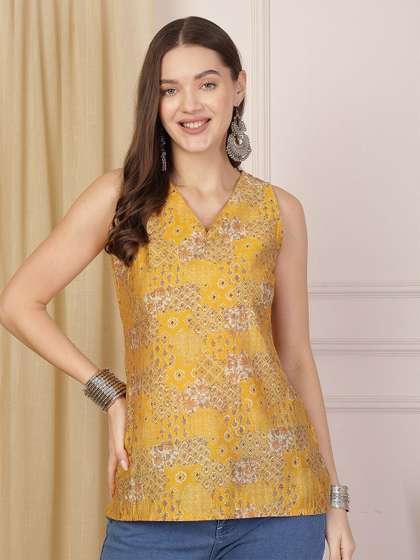 Anouk Rustic Floral Print Top