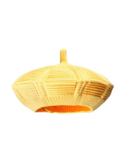 TIPY TIPY TAP Unisex
                    Kids Yellow Self Design Beret Hat