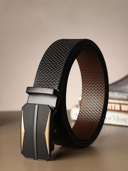 Provogue Men Textured
                    Leather Reversible Belt