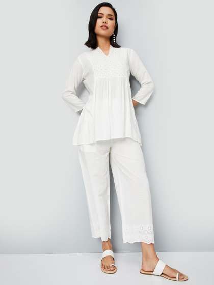 max Women Cotton Straight Palazzos