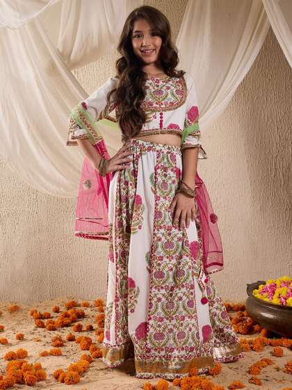 pspeaches Girls Ready to
                    Wear Lehenga & Blouse With Dupatta