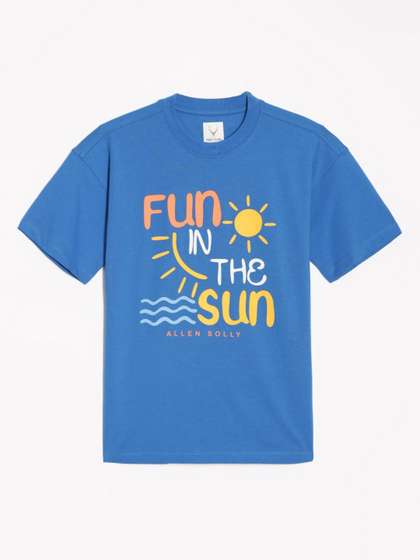 Allen Solly Junior Boys
                    Typography Printed Round Neck Cotton T-shirt