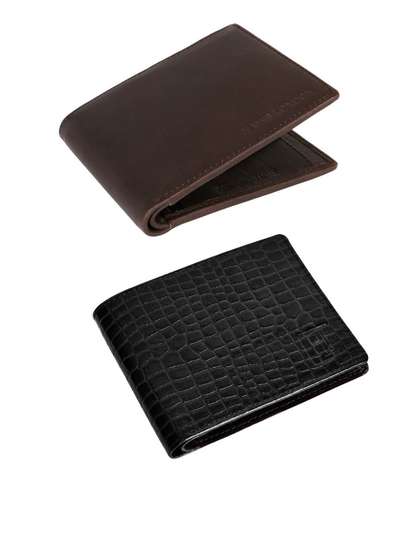 Hayes London Men Wallets
                    Pack of 2 Genuine Leather with RFID Blocking Combo