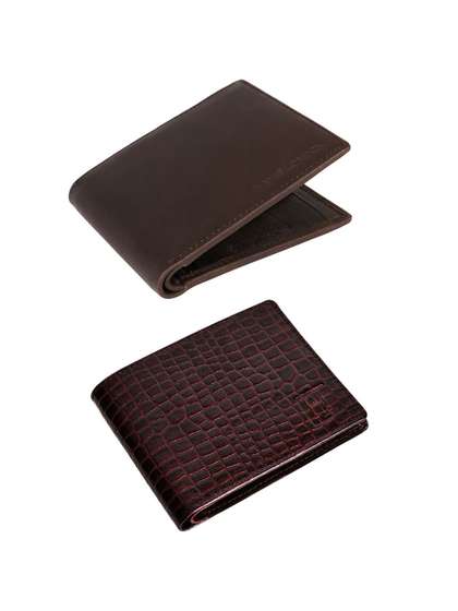 Hayes London Men Wallets
                    Pack of 2 Genuine Leather with RFID Blocking Combo