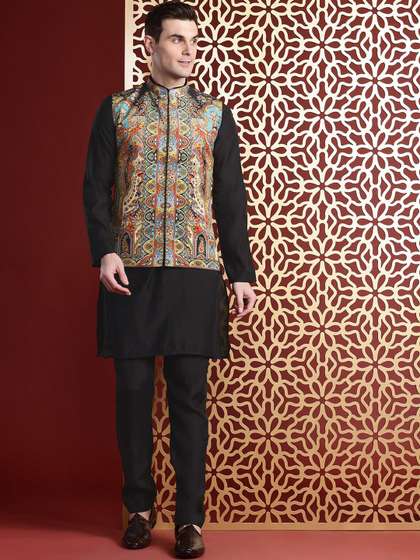 MANQ Ethnic Motifs
                        Printed Nehru Jacket