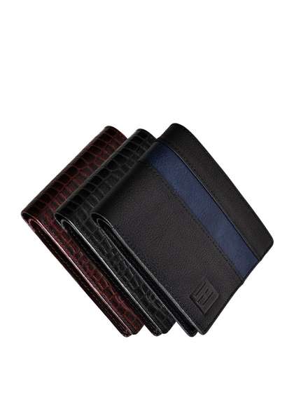 Hayes London Men
                      Wallets Pack of 3 Genuine Leather with RFID
                      Blocking Combo