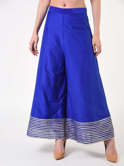 FLOREOS Women Flared Palazzos