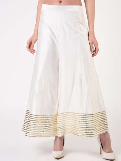FLOREOS Women Flared Palazzos