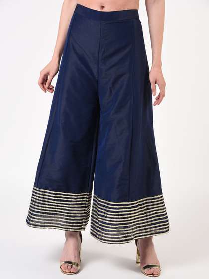 FLOREOS Women Flared Palazzos