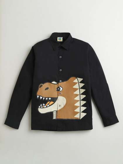 ZIP ZAP ZOOP Boys Spread
                    Collar Graphic Printed Cotton Casual Shirt