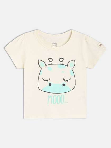 MINI KLUB Girls Animal
                      Print Cotton Top