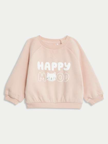 Marks & Spencer
                      Cotton Rich Happy Mood Slogan Sweatshirt