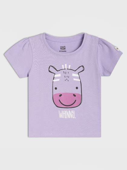 MINI KLUB Girls Animal
                    Print Cotton Top