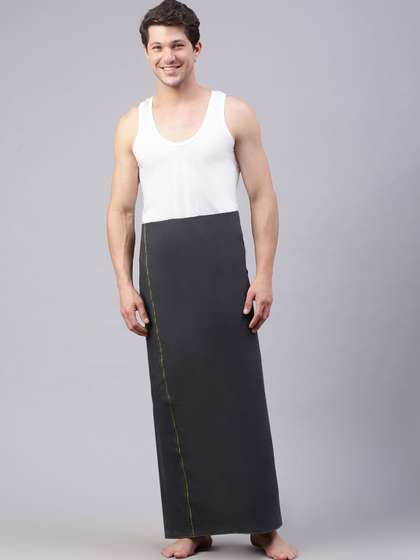 Alaya Men Solid
                          Devotional Dhoti