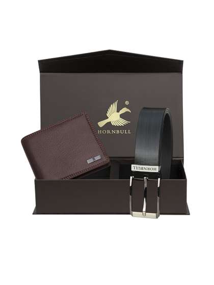 Hornbull Stella Leather
                    RFID Protected Brown Wallet & Black Belt
                    Accessory Gift Set