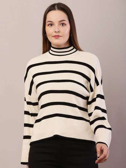 NoBarr Women Striped
                        Pullover Sweater