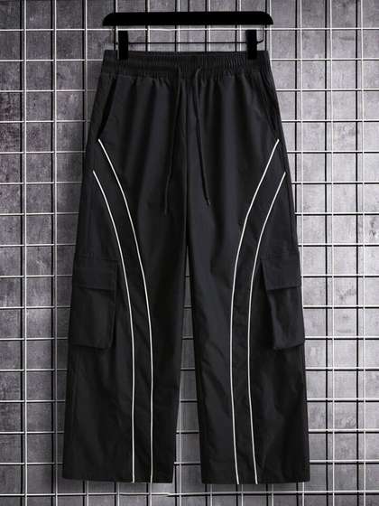 TABADTOD Men Striped
                        Relaxed Fit Mid-Rise Trousers