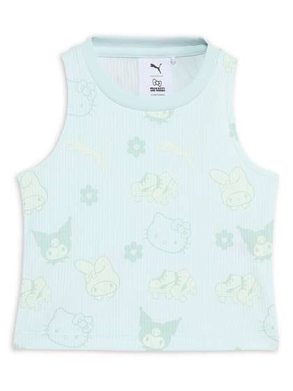 Puma x Hello Kitty &
                    Friends Girls Printed Slim Fit Sleeveless Ribbed
                    Tank Top