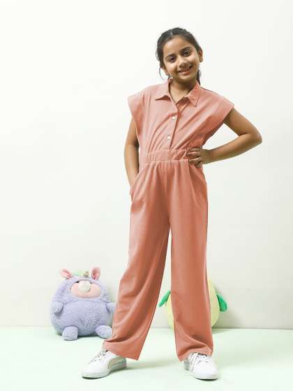 Athena Girl Shirt Collar
                    Basic Jumpsuit