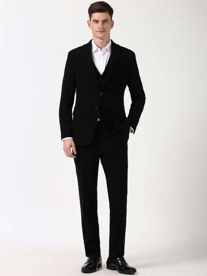 Peter England
                          Elite Men Slim Fit Single-Breasted Three Piece
                          Formal Suit