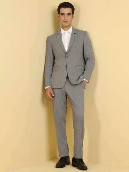 Allen Solly Textured Two-Piece Formal Suit