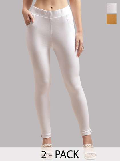 Valles365 by S.C.
                        Women Pack Of 2 Ankle Length Cotton Leggings
                        with Pocket