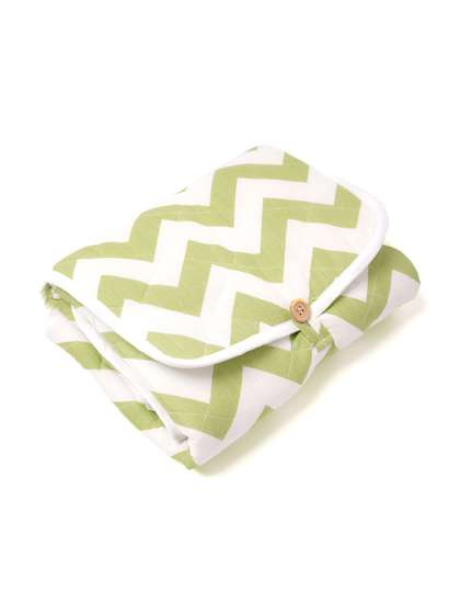 TIDY SLEEP Kids White
                      & Green Water Resistant Foldable On The Go
                      Mat