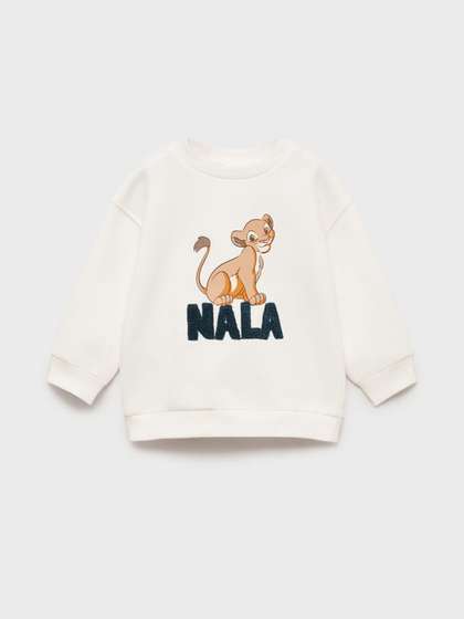 Mango Kids Girls Lion
                    King Nala Print Sweatshirt with Applique Detail
