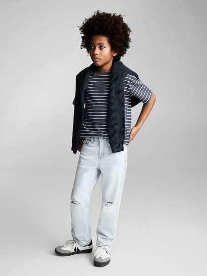 Mango Kids Boys Straight
                    Fit Ribbed Jeans