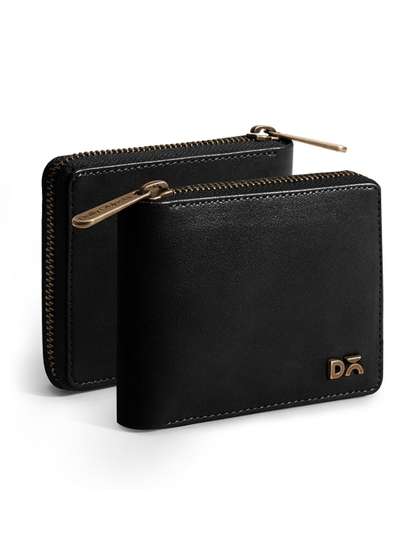 DailyObjects BLK VEG
                    LEATHER ZIP WALLET