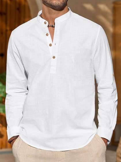 Vida Loca Band
                        Collar Cotton Straight Slim Fit Short Kurta