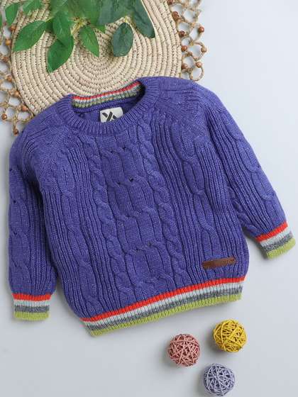 Yellow Apple Boys Cable
                    Knit Woollen Sweater Vest