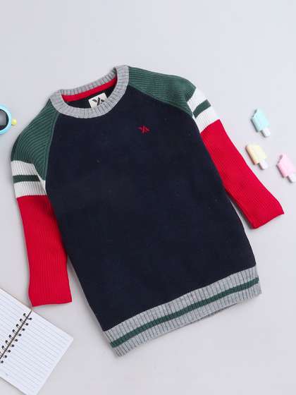 Yellow Apple Boys
                    Colourblocked Woollen Sweater Vest