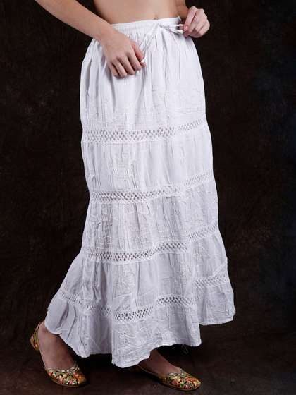 Exotic India Tiered Maxi Skirts