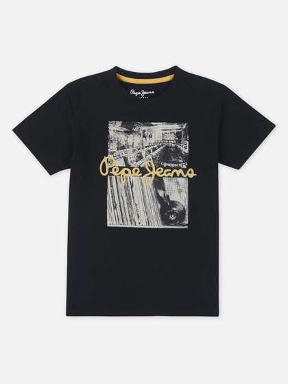 Pepe Jeans Boys Printed
                    Pure Cotton Pockets T-shirt