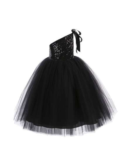 Wow Princess Girls
                    Embellished One Shoulder Maxi Dress