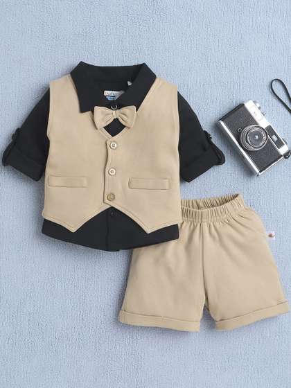 BUMZEE Boys Pure Cotton
                    Shirt with Shorts