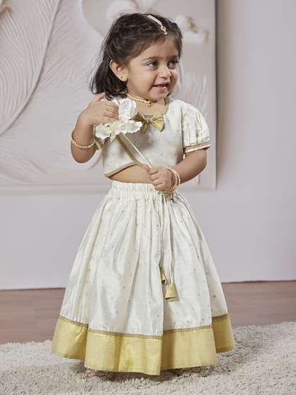 VASTRAMAY Girls
                        Thread Work Ready to Wear Lehenga &