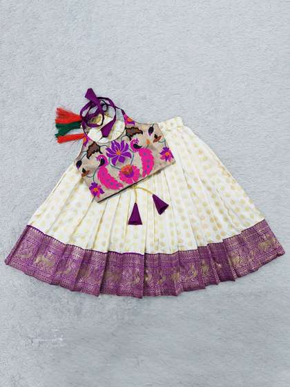 FELIZ THE DESIGNER
                        STUDIO Girls Floral Woven Design Ready to Wear
                        Lehenga & Blouse