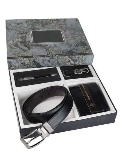 SAZARA Men Reversiable
                    Belt , Wallet, Keychain and Pen Gift Set