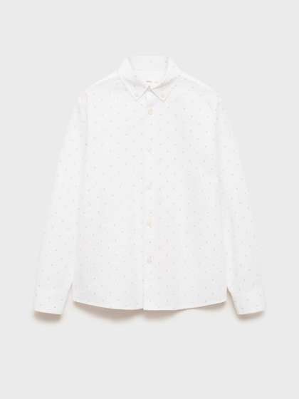 Mango Kids Boys Micro
                    Ditsy Printed Pure Cotton Shirt